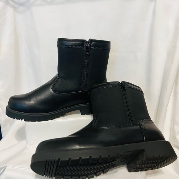 Thermal King-Haband's Men's Size 8D Faux Fur Insulated Boots-Black-Zip Each Side - Picture 12 of 16